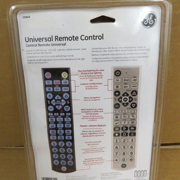 GE Big Button Universal Remote 2 Pack Remote Controls #10849 NIB NOS - Picture 2 of 7